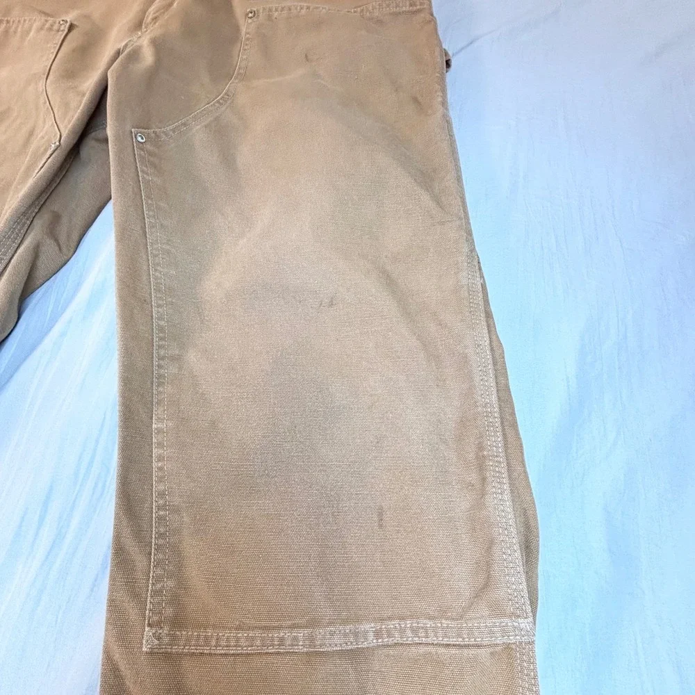 Vintage 90s Carhartt B01 Double Knee Work Pants men's 40x28 Brown Duck Canvas